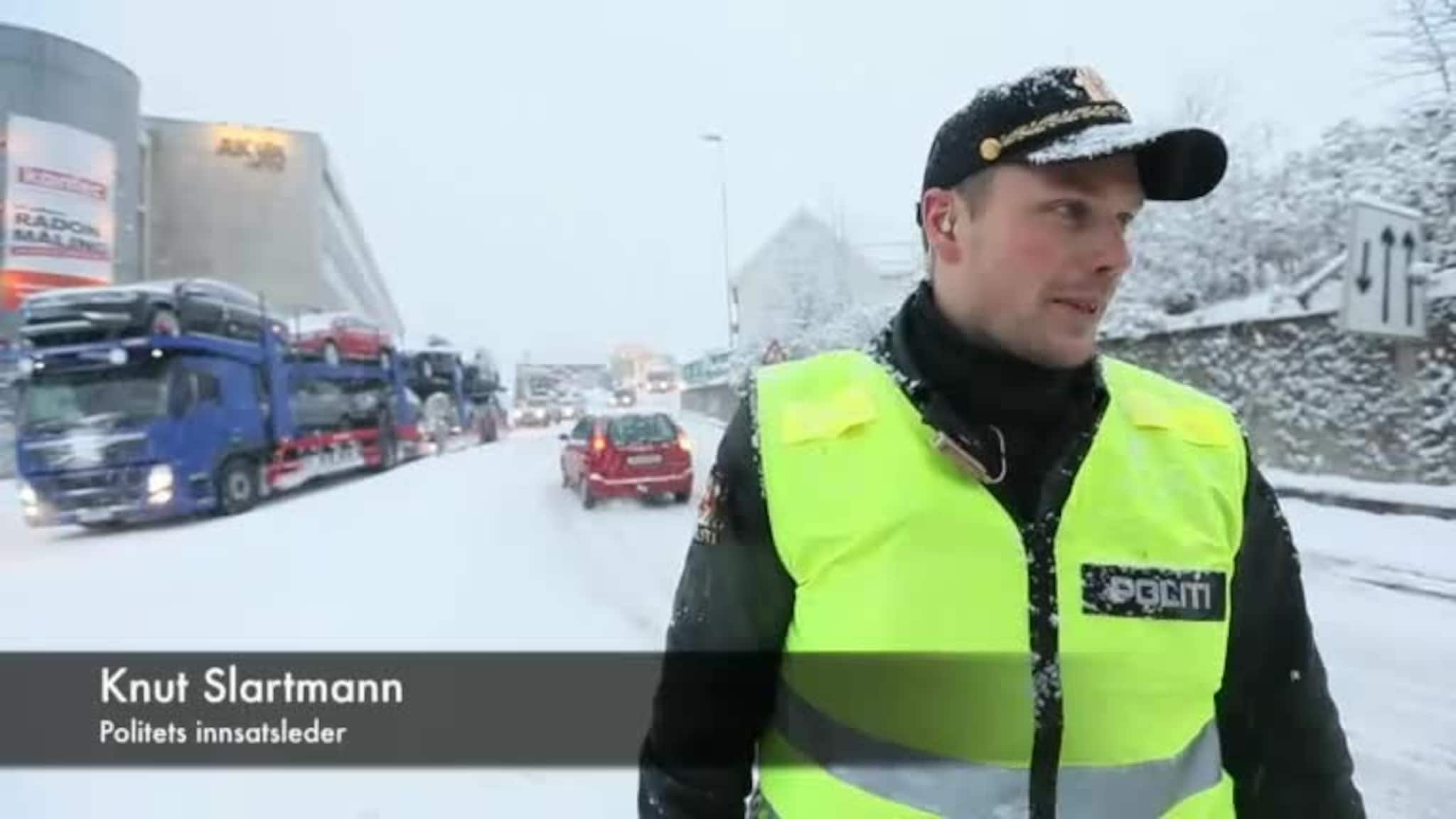 Trailerkaos i sentrum