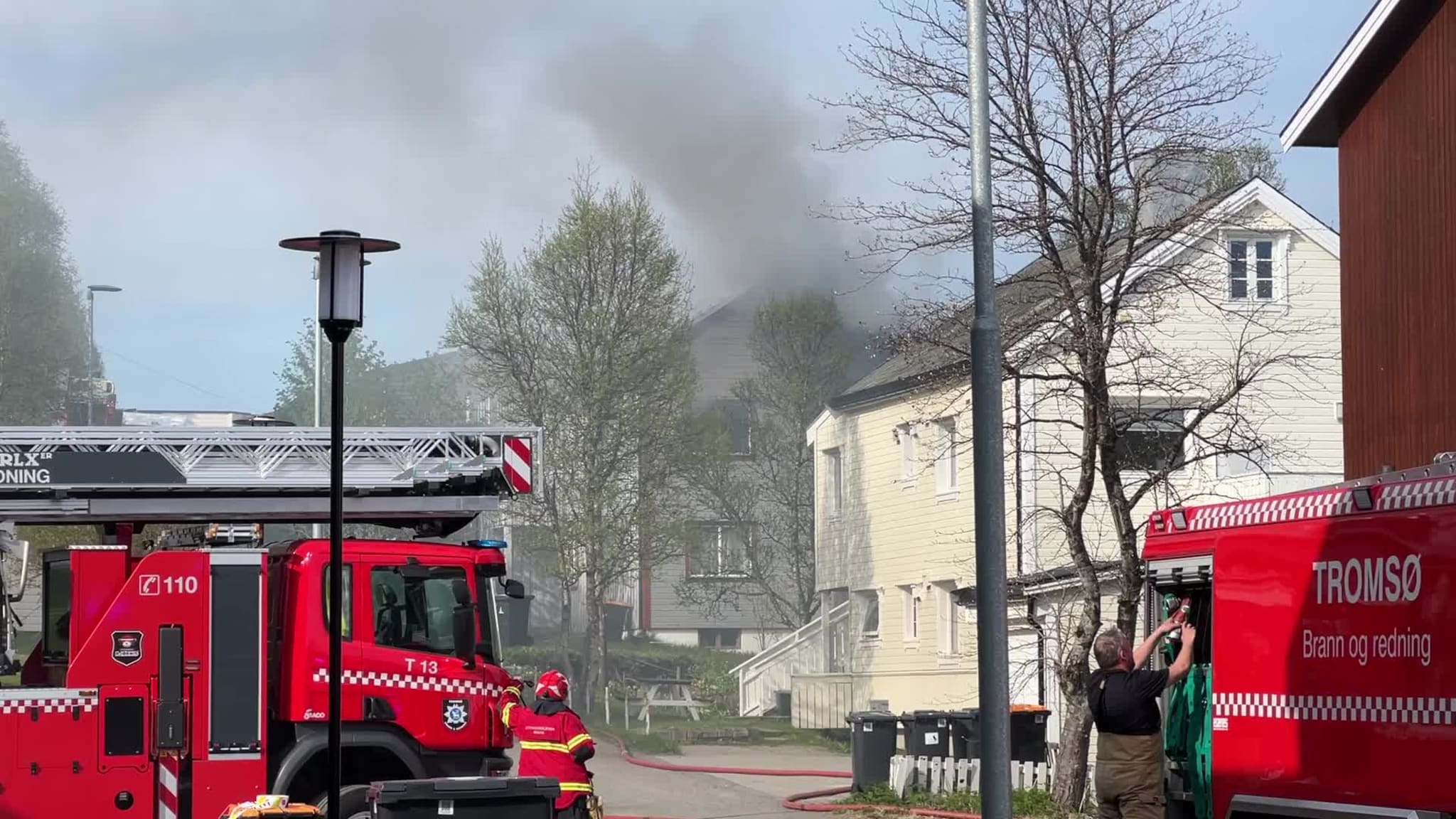 Boligbrann på Kvamstykket