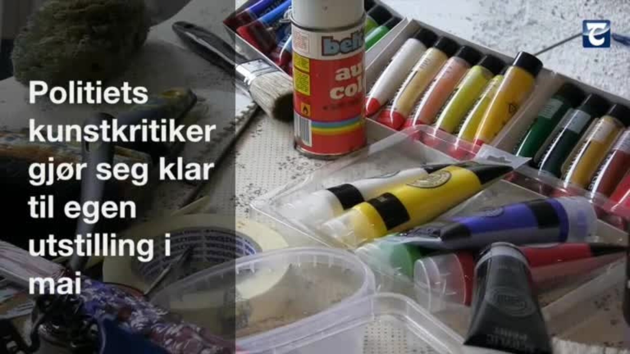 Politiets kunstkritiker gjør seg klar til egen utstilling 13.Mai