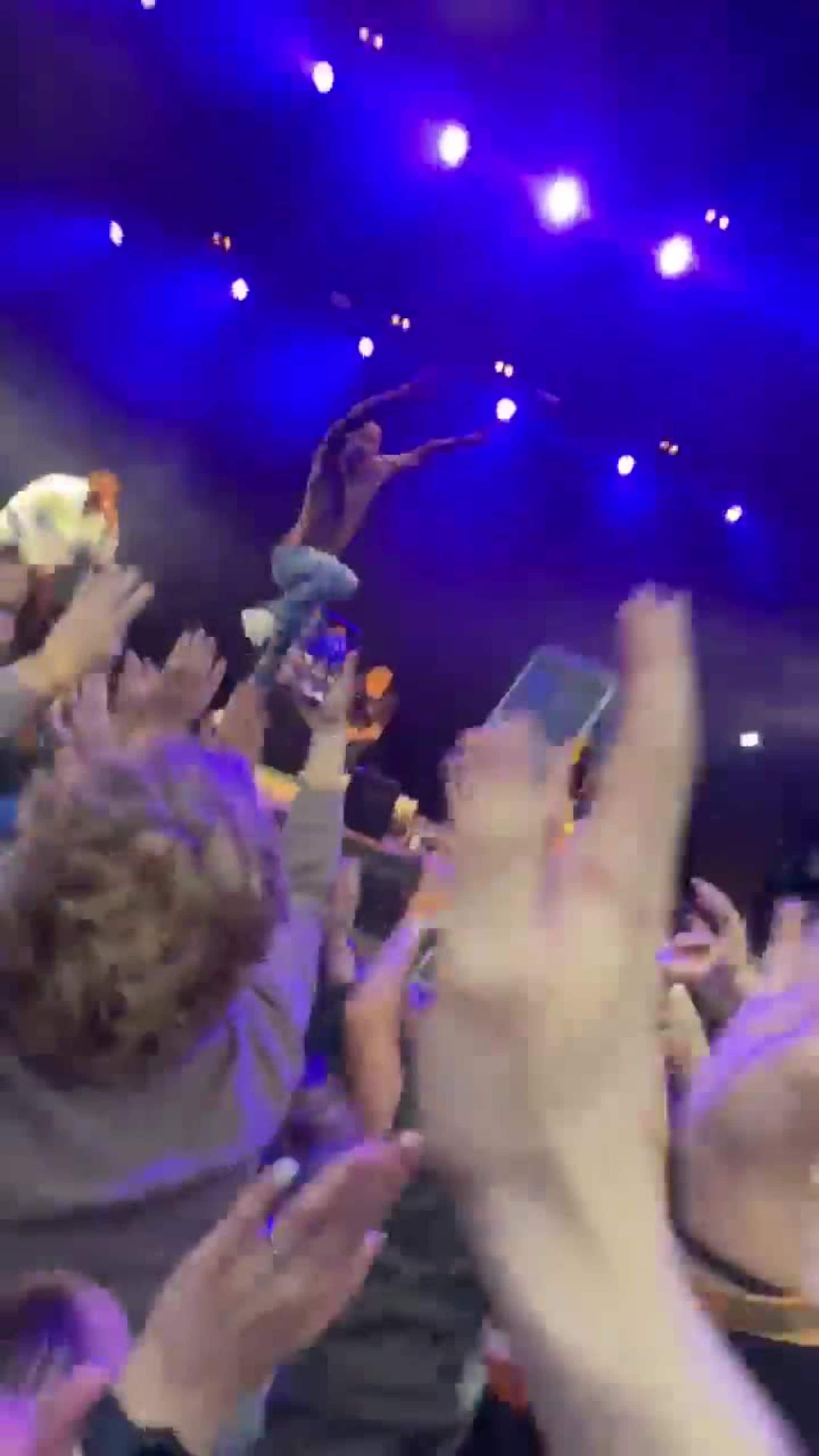 Kamelen stagediver på folk