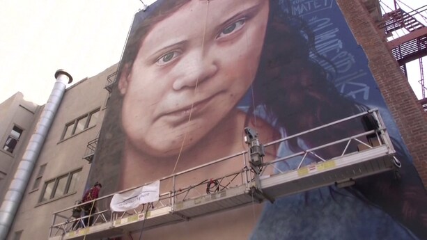 Greta Thunberg avbildad i San Francisco