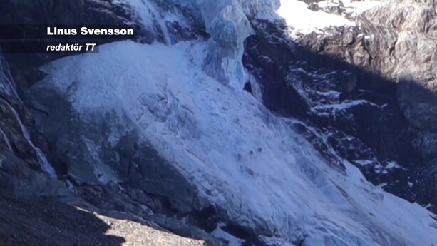 Här kollapsar glaciären i Alperna