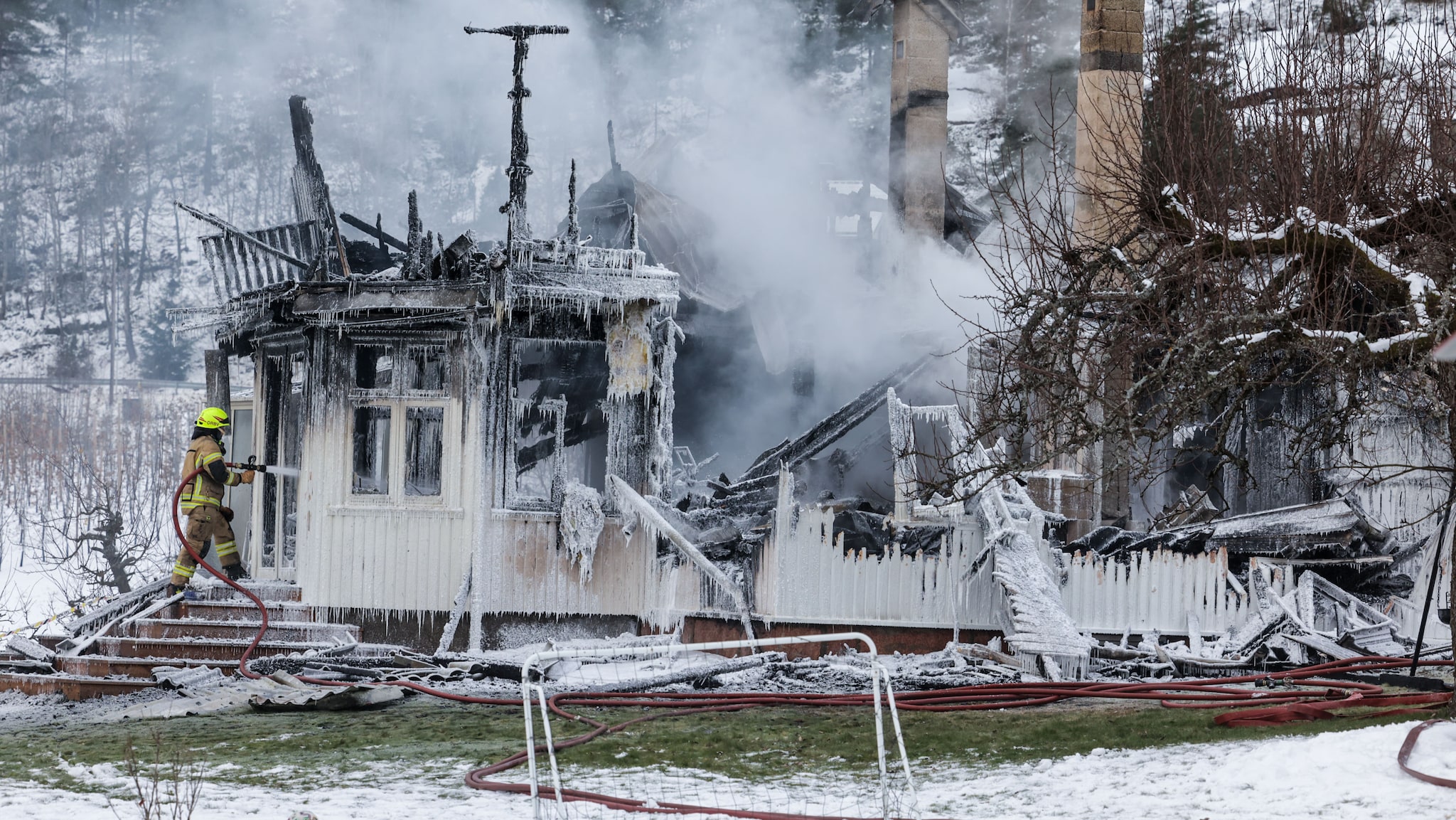 Residential house burned down in Svelvik