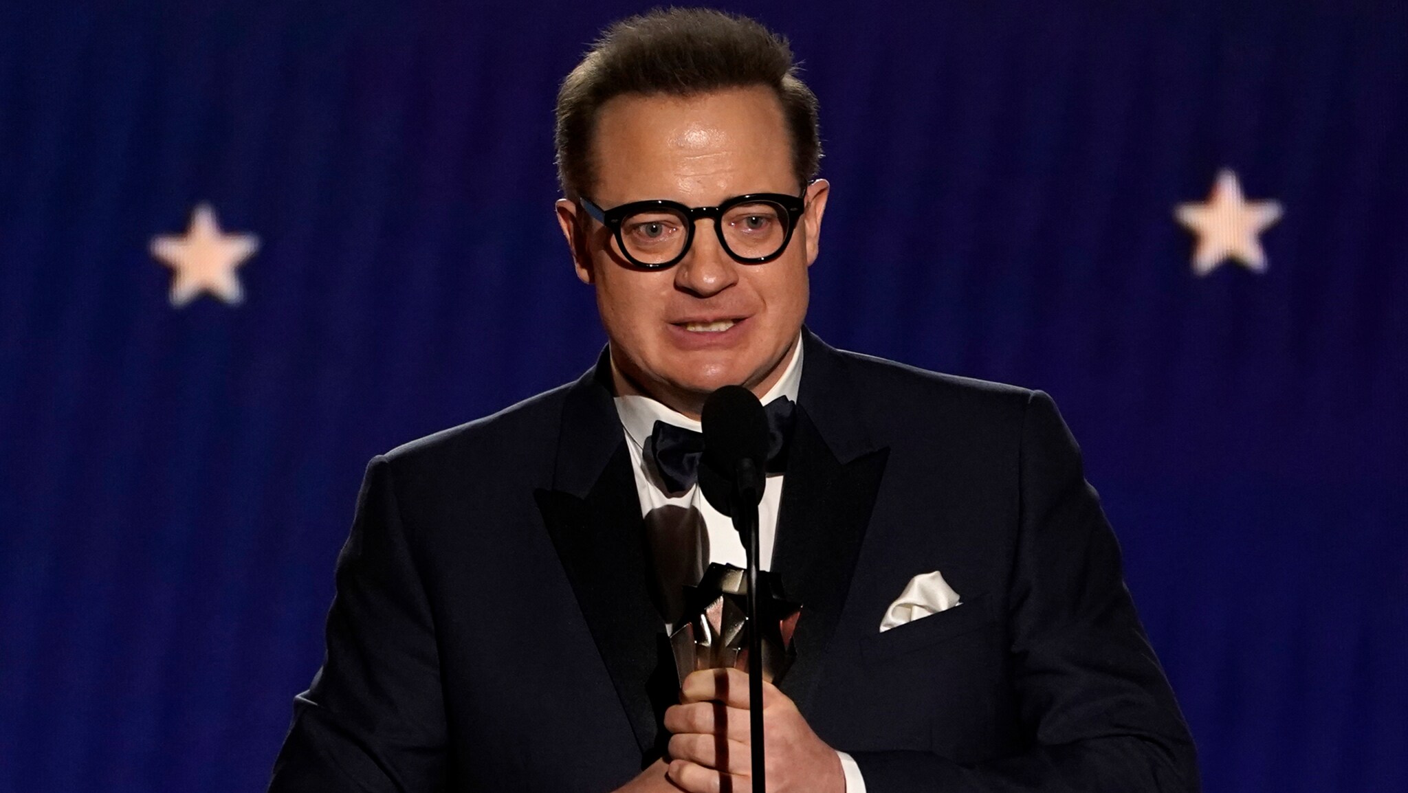 #39 Pisces #39 star Brendan Fraser burst into tears onstage during the #39 Pisces #39 star Brendan Fraser burst into tears onstage during the