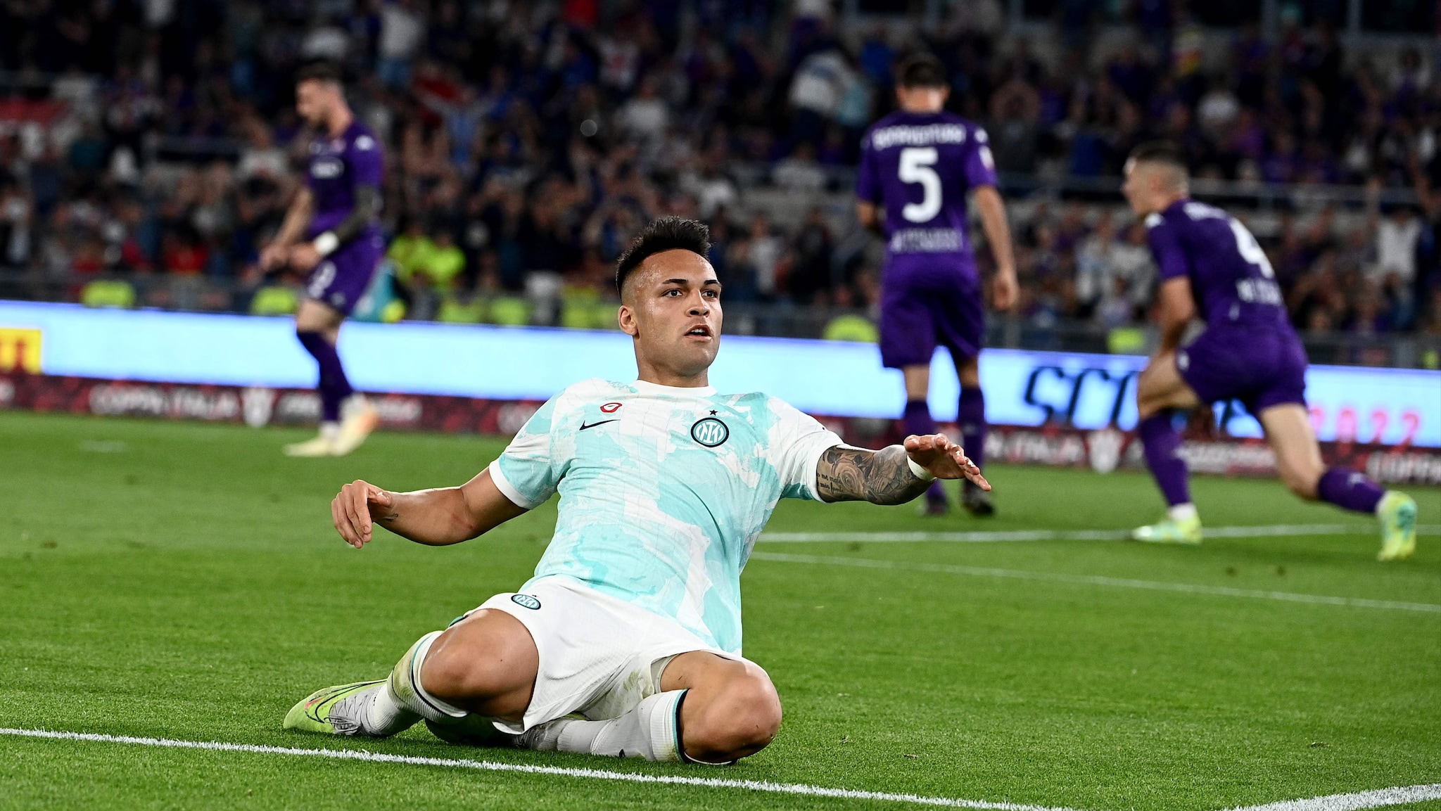 L’Inter e Lautaro Martinez hanno battuto la Fiorentina nella finale di Coppa Italia