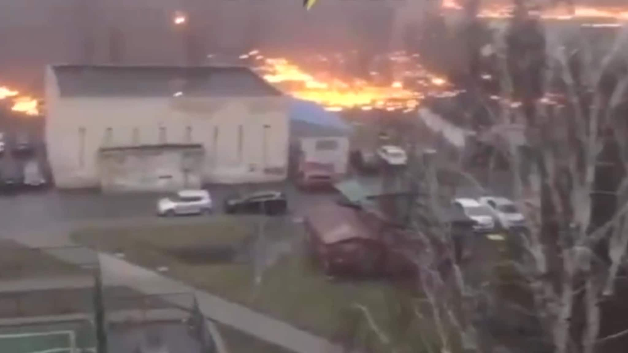 A helicopter has crashed at a kindergarten in Ukraine