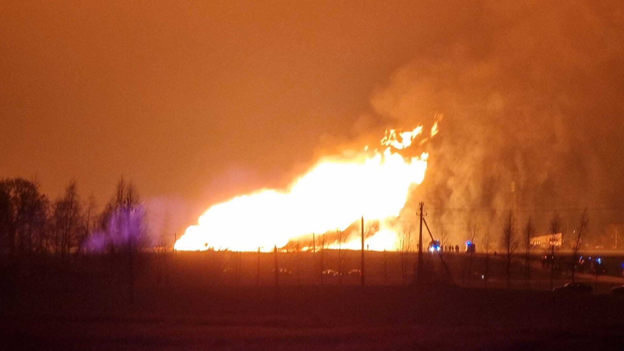 Explosion in the gas pipeline between Latvia and Lithuania